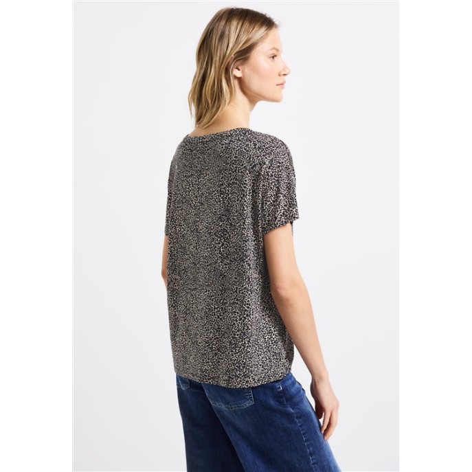 S Street One shirt vlekkenprint Zwart zand